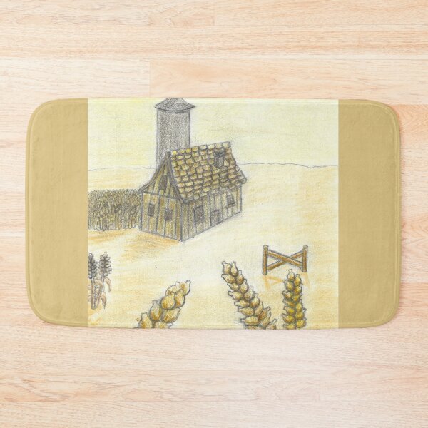 Item preview, The Abandoned Farmhouse (Rural Landscape Drawing) designed and sold by GrudleBay.