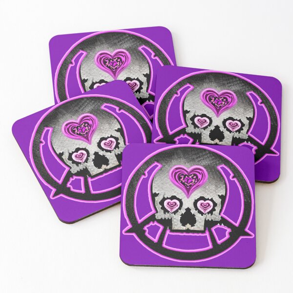 Item preview, Loving Death Punky Pink Glow Skull designed and sold by DopeStick.