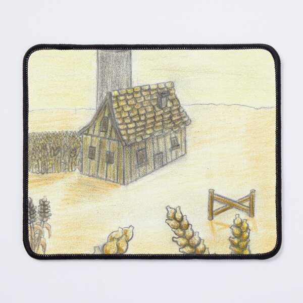 Item preview, The Abandoned Farmhouse (Rural Landscape Drawing) designed and sold by GrudleBay.