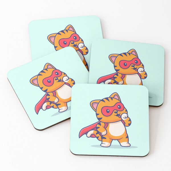 Item preview, Cute Cat Super Hero Cartoon Vector Icon Illustration designed and sold by hjian8219.