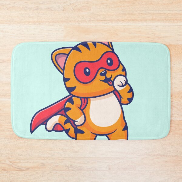 Item preview, Cute Cat Super Hero Cartoon Vector Icon Illustration designed and sold by hjian8219.