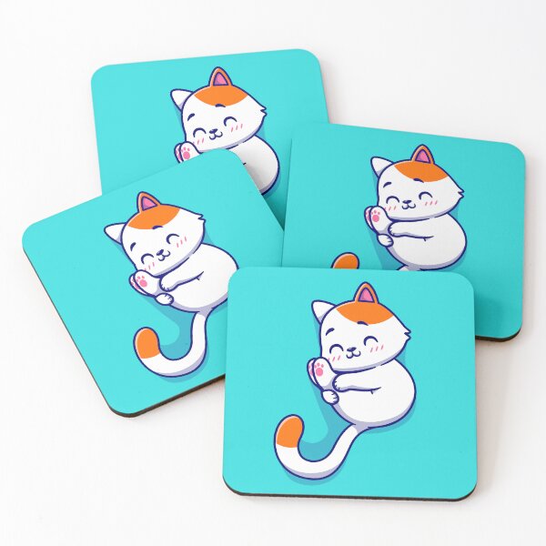 Item preview, Cute Cat Playing with Paw Cartoon Vector Icon Illustration designed and sold by hjian8219.