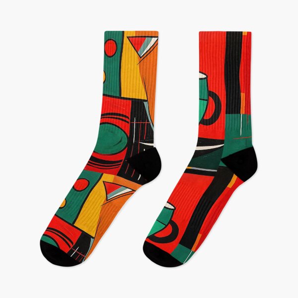 Item preview, Coffee Canvas: A Geometric Fusion of Bold Colors and Artistic Styles in Hues AI Generated designed and sold by OlfactoART Studio.