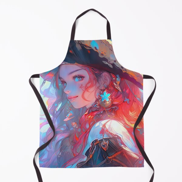 Item preview, Adorable Bright Red Hair Pirate Anime Girl designed and sold by bubblegoth.