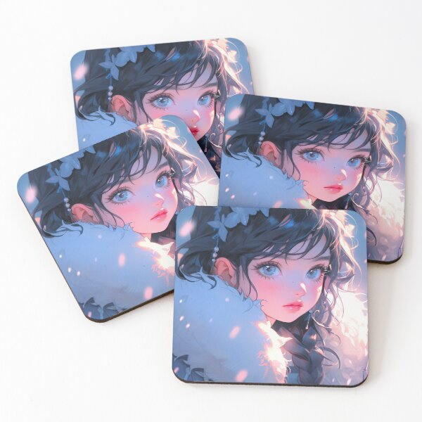 Item preview, Adorable Blue Winter Anime Girl designed and sold by bubblegoth.