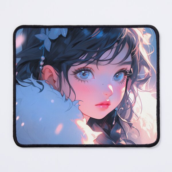 Item preview, Adorable Blue Winter Anime Girl designed and sold by bubblegoth.