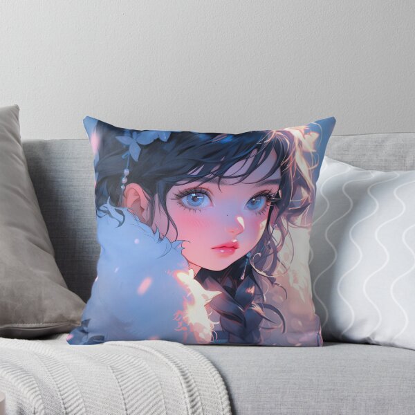Item preview, Adorable Blue Winter Anime Girl designed and sold by bubblegoth.