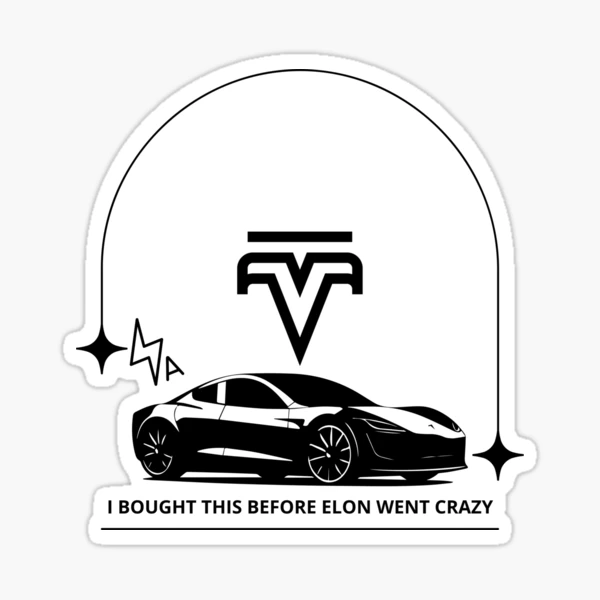 2 Adesivi Divertenti Anti-Elon Musk - "I Bought This Before Elon Went Crazy" Per Auto E Laptop - Foto 3