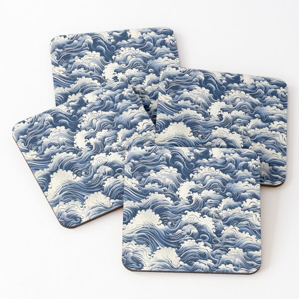 Item preview, Japanese style pattern: foaming waves motif designed and sold by Onigokko.