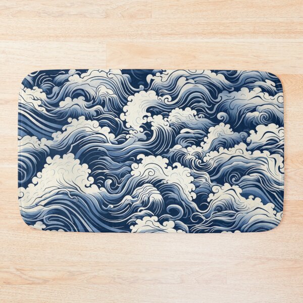 Item preview, Japanese style pattern: foaming waves motif designed and sold by Onigokko.