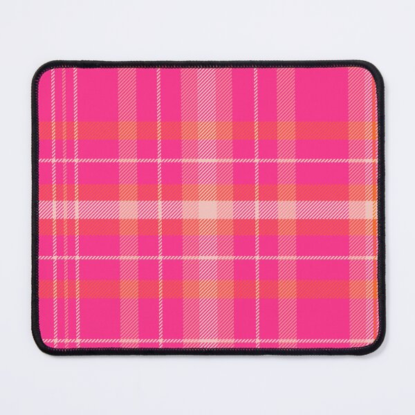 Item preview, Boho bright pink plaid on cream orange designed and sold by Ilze Lucero.