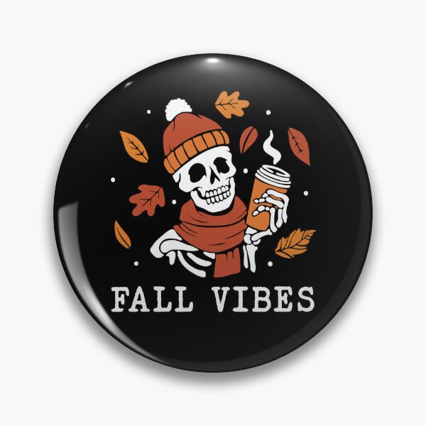 Item preview, Fall Vibes Skeleton Drinking Coffee designed and sold by kjanedesigns.