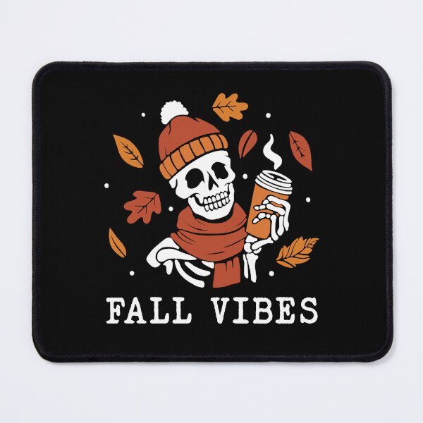 Item preview, Fall Vibes Skeleton Drinking Coffee designed and sold by kjanedesigns.