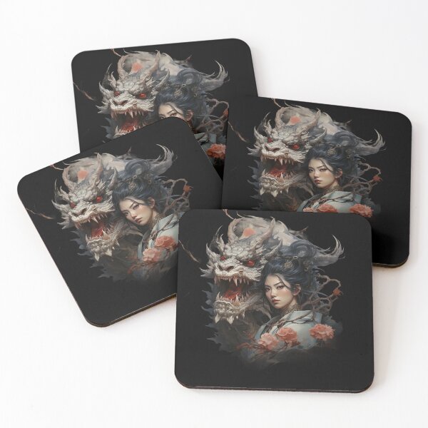 Item preview,  Woman Cherry Blossom  With Japanese Dragon designed and sold by Obsidian Ink by Wilshire.