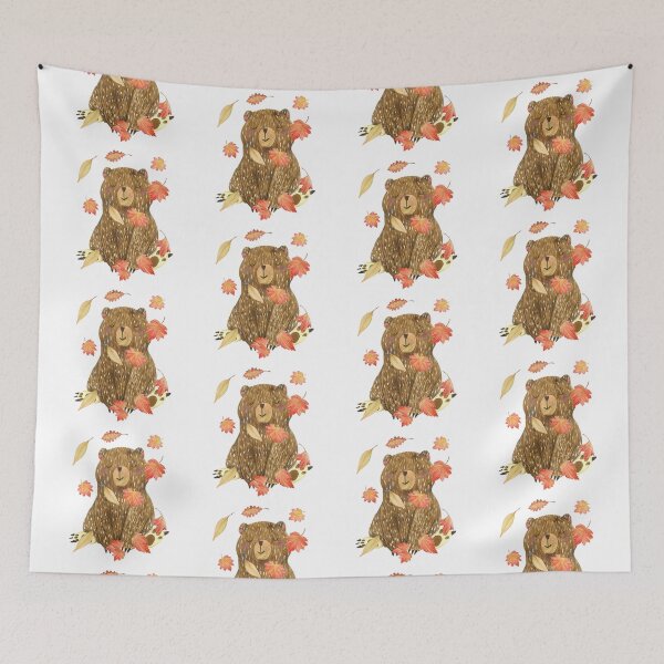 Item preview, Autumn Leaves and Bear designed and sold by silviaol.