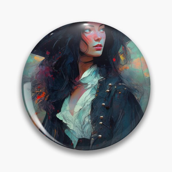 Item preview, Beautiful Dark Pirate Woman designed and sold by bubblegoth.