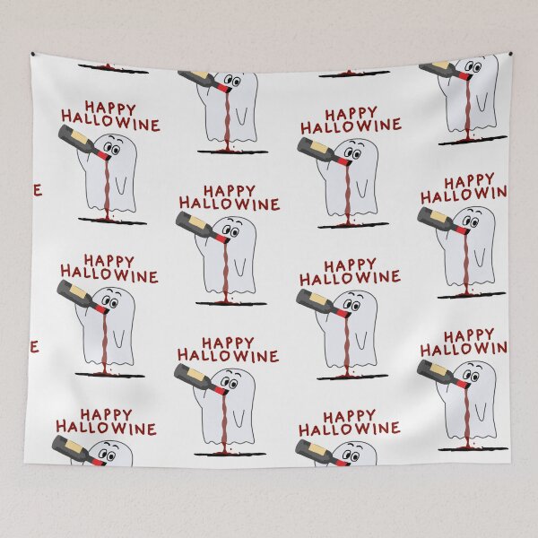 Item preview, Happy Halloween or hallo wine! Wine lovers perfect decor and humor designed and sold by adesignworld.