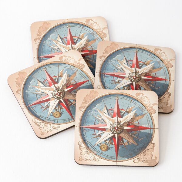 Item preview, Retro Compass Rose designed and sold by Inspira Viagens.