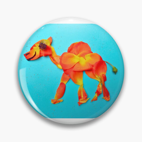 Item preview, A gorgeous bright orange camel made from rose petals designed and sold by Loopington.