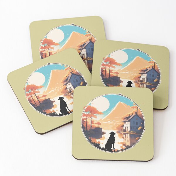 Item preview, dog and sunset designed and sold by SketchysDESIGNS.