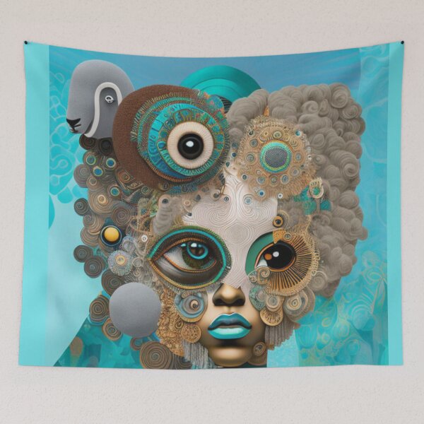 Item preview, Mrs Sheephead III - Quirky Collage designed and sold by KrisantoArts.