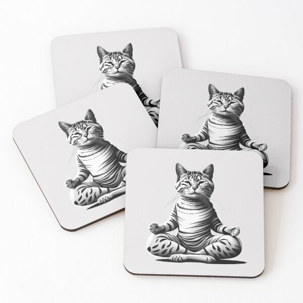 Item preview, meditating cat designed and sold by Windness Zao.