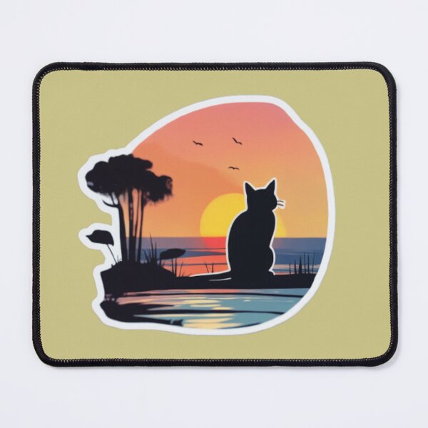Item preview, cat and sunset designed and sold by SketchysDESIGNS.