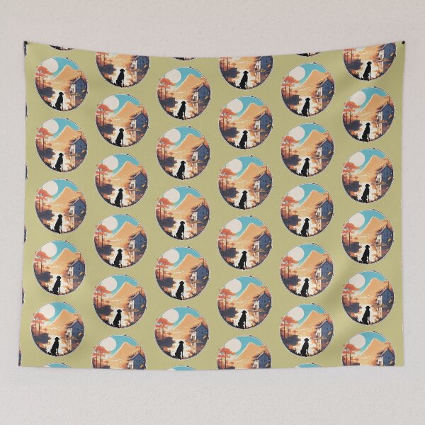 Item preview, dog and sunset designed and sold by SketchysDESIGNS.
