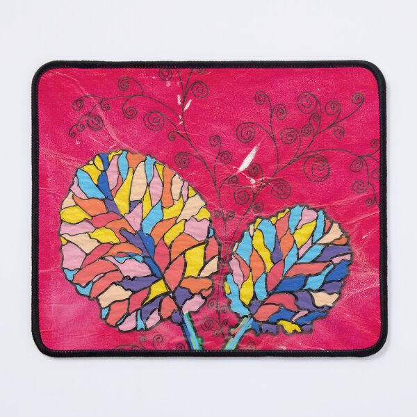 Item preview, Botanical Mosaic with Swirls on Red designed and sold by dabblerinksie.