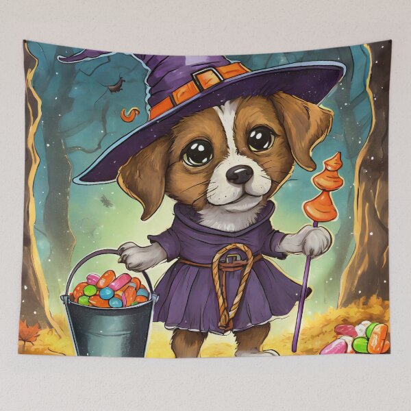 Item preview, Puppy Trick or Treating  designed and sold by Eleen's Shop.