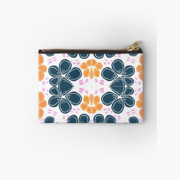 Item preview, Navy and Orange Flower Print  designed and sold by LavishWithLove.
