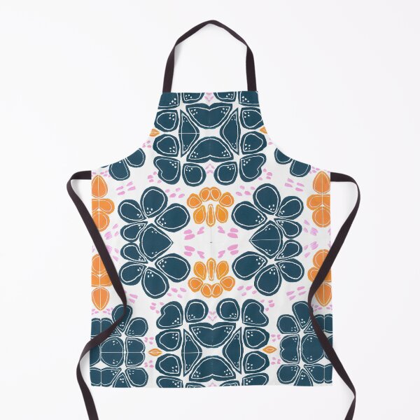 Item preview, Navy and Orange Flower Print  designed and sold by LavishWithLove.