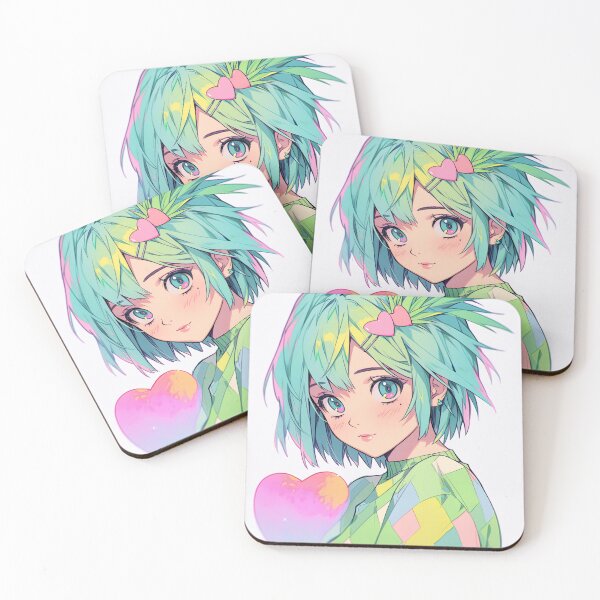 Item preview, Adorable Pastel Love Heart Anime Girl designed and sold by bubblegoth.