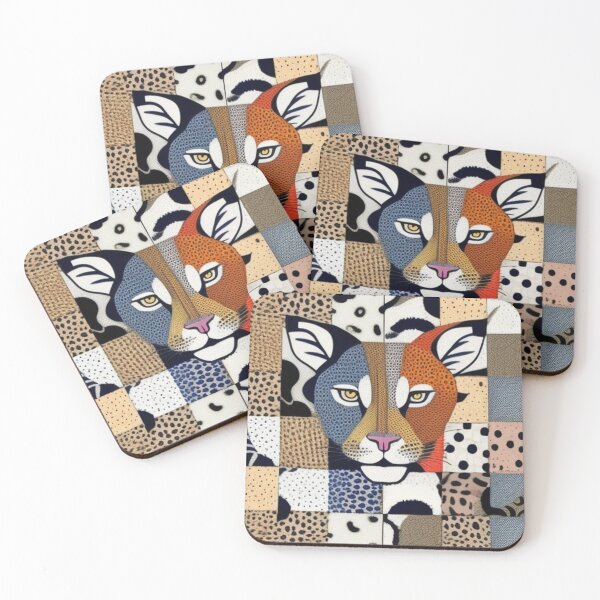 Item preview, Animal print Patchwork quilt  designed and sold by Roxburylane.