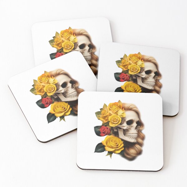 Item preview, SKULL ROSES HALLOWEEN DAY OF THE DEAD DIA DE MUERTOS MEXICAN #ogirdor designed and sold by ogirdorgraphics.