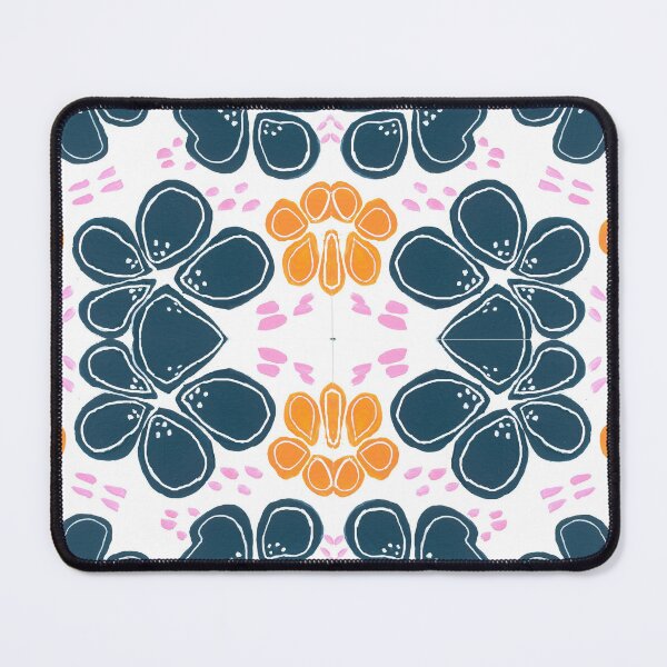 Item preview, Navy and Orange Flower Print  designed and sold by LavishWithLove.