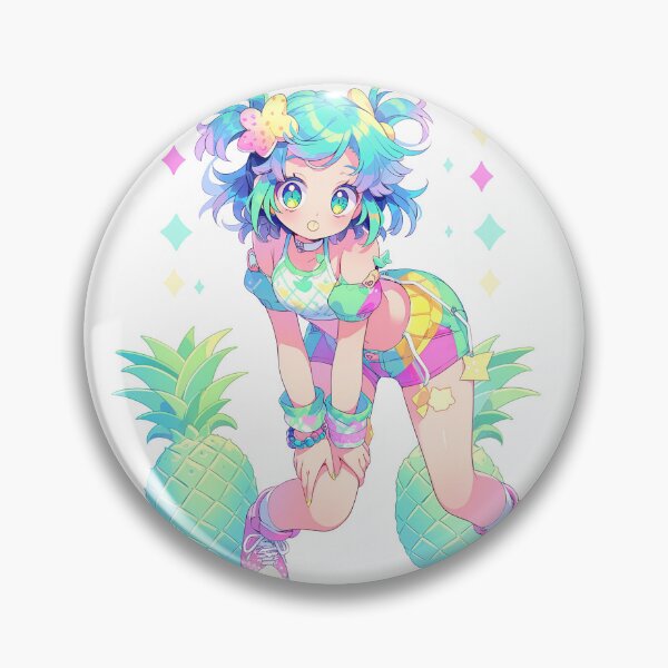 Artikelvorschau, Entzückendes Pose-Ananas-Anime-Mädchen entworfen und verkauft von bubblegoth.