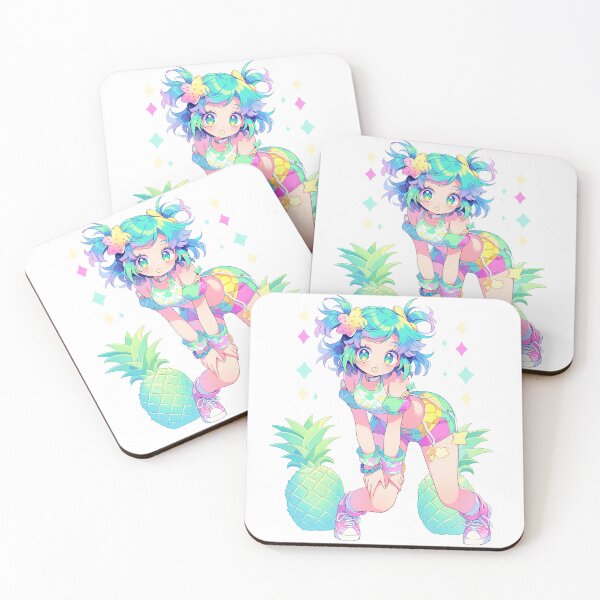 Artikelvorschau, Entzückendes Pose-Ananas-Anime-Mädchen entworfen und verkauft von bubblegoth.