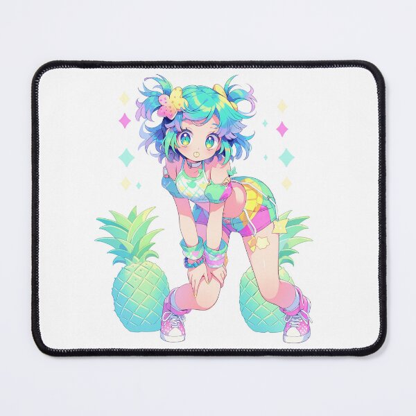 Item preview, Adorable Pose Pineapples Anime Girl designed and sold by bubblegoth.