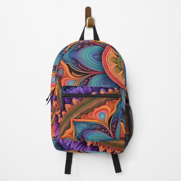 Item preview, Rainbow Psychedelic Mandala Print designed and sold by Artful-Whispers.