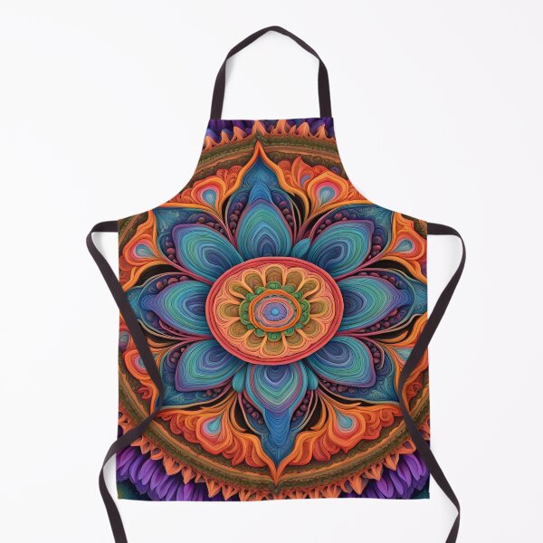 Artikelvorschau, Regenbogen psychedelischer Mandala-Druck entworfen und verkauft von Artful-Whispers.