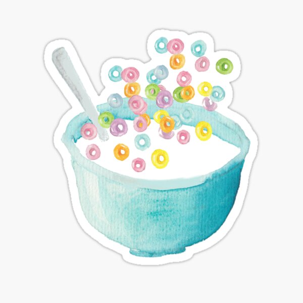 Item preview, Watercolor Fruit Loops - Cereal Lover - Watercolor Food Illustration - Fruit Loops designed and sold by colorsnack.
