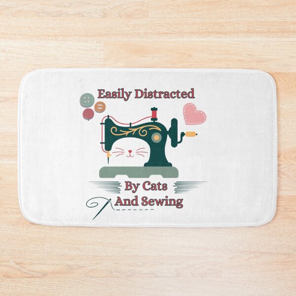 Item preview, Easily Distracted By Cats And Sewing designed and sold by Wiss2Arts.
