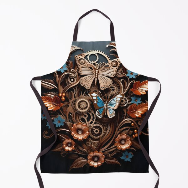 Item preview, Beautiful ornate metal flowers and butterflies art print designed and sold by dcrc.