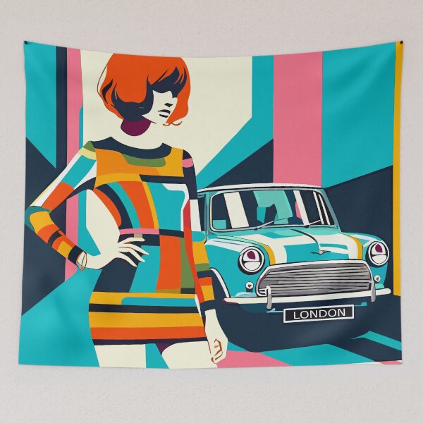 Item preview, British fashion girl mini dress swinging sixties London  designed and sold by Martymcflay.