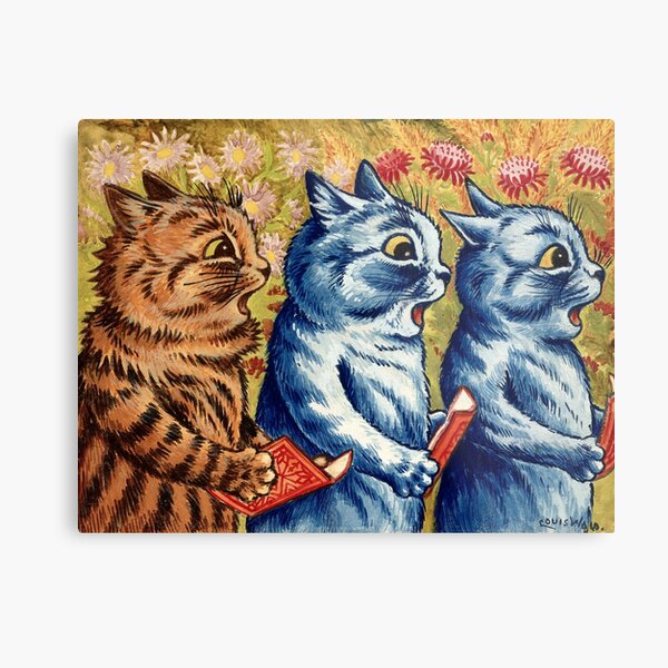 Printable Psychedelic style Cat by Louis Wain - weird, psychedelic, mad art