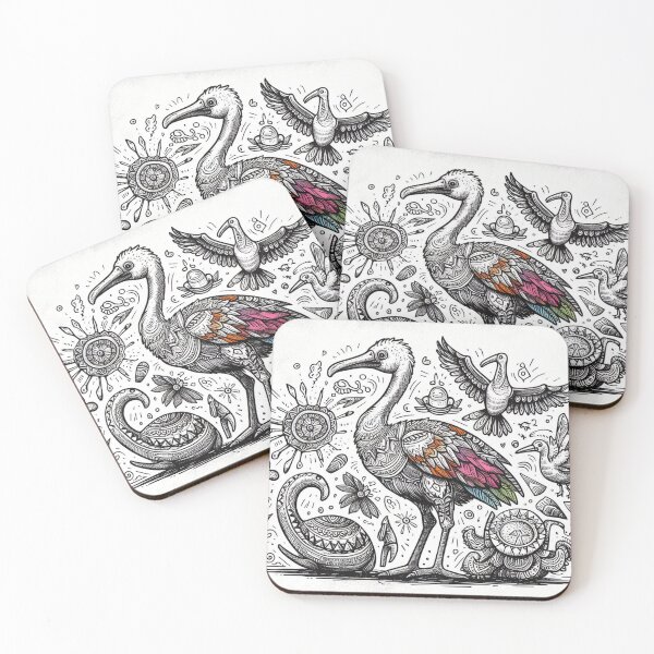 Item preview, "Dodo Doodles Mural Art - Whimsical Bird Illustration" designed and sold by lujubraga.