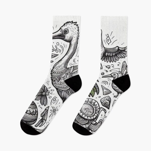 Item preview, "Dodo Doodles Mural Art - Whimsical Bird Illustration" designed and sold by lujubraga.