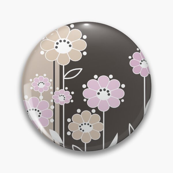 Artikelvorschau, Blumenmuster auf einem braunen Retro- Hintergrund. entworfen und verkauft von fuzzyfox.