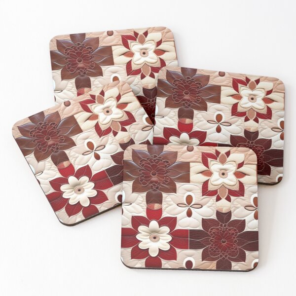 Item preview, Leather Patchwork quilt  designed and sold by Roxburylane.
